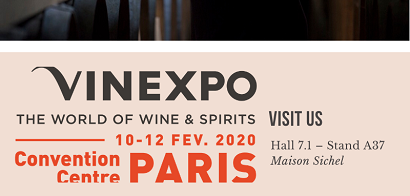 10 février: Vinexpo Paris du 10 au 12 février 2020