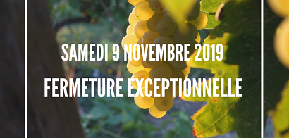 08 novembre : Le Domaine sera exceptionnellement fermé