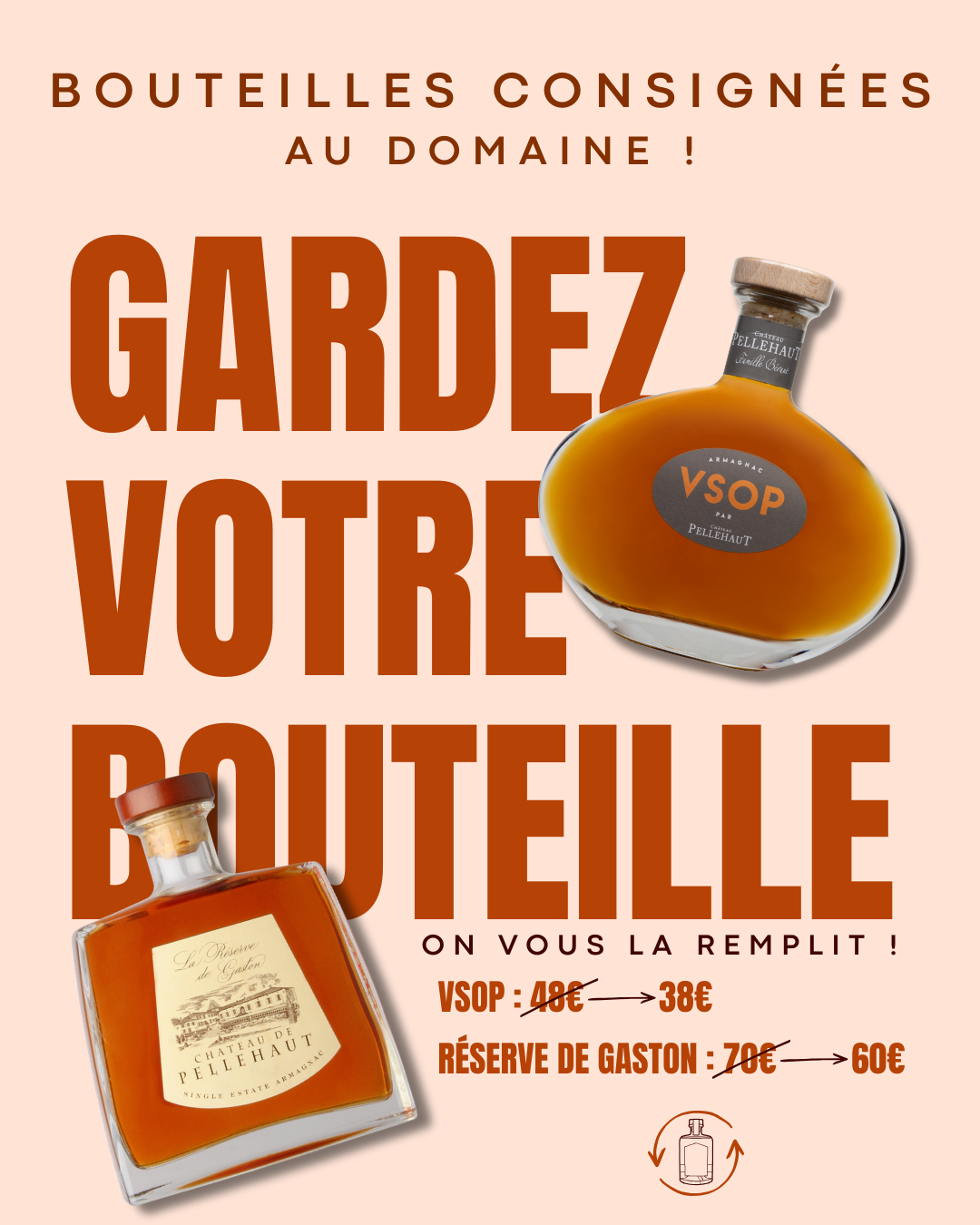 La bouteille consignée arrive à Pellehaut !